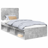 Bed Frame Concerte Grey 90 x 190 cm Solid Pine Wood 3412545
