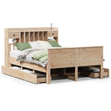 Bookcase Bed without Mattress 160x200 cm Solid Wood Pine 3308915