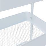 Storage Trolley 3-Tier White 42x41.5x77 cm Steel 4012382
