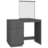 Dressing Table Grey 95x50x134 cm Solid Wood Pine 820089