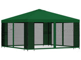 Garden Gazebo with Sidewalls 3 x 3 m Green Polyester and Steel 900365