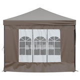 Folding Party Tent with Sidewalls Taupe 3x6 m 93547