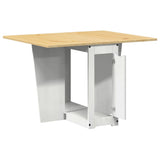 Butterfly Dining Table Foldable Corona White Solid Wood Pine 4013435