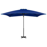 ZNTS Cantilever Garden Parasol with Aluminium Pole Azure Blue 250x250 cm 46987