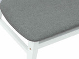 Dining Chairs 2 pcs White 42 x 47.5 x 81 cm Solid Rubber Wood 42020433