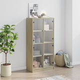 Highboard with Doors Sonoma Oak 68x37x142 cm Engineered Wood 3295859