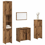 4 Piece Bathroom Furniture Set Old Wood Engineered Wood 3328555