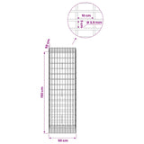 Gabion with 3.5 mm Wire and 5x10 cm Mesh 50x50x150 cm 3462835