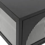 TV Cabinet Black 105x35x50 cm Glass and Steel 352998