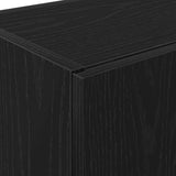 Kitchen Sideboard with Shelf 2 pcs Black Oak 60 x 50 x 180 cm 3365557