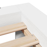 Bed Frame without Mattress White 140x200 cm Solid Wood Pine 3308739