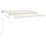 Manual Retractable Awning with LED 400x350 cm Cream 3068982