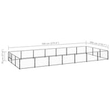 Dog Kennel Black 21 m Steel 3082131