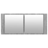 LED Bathroom Mirror Cabinet Grey Sonoma 100x12x45 cm 834960