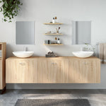 ZNTS 6 Piece Bathroom Furniture Set Oak Engineered Wood 242566