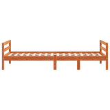 Bed Frame without Mattress Wax Brown 75x190 cm Small Single Solid Wood Pine 844488