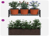Garden Raised Bed Grey 75 x 30 x 22 cm WPC and Aluminium 42039080