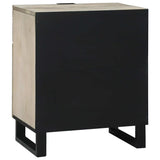 Bedside Cabinet with Drawer White and Black 50 x 33 x 60 cm 4017983