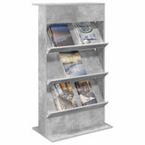 Magazine Rack Concrete Grey 70 x 41 x 126 cm Engineered Wood 899530