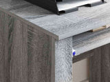 Desk with Wheels Grey Sonoma 91 x 50 x 77 cm Engineered Wood 869535