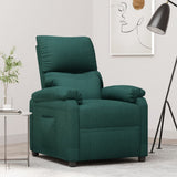 Recliner Chair Dark Green Fabric 342456