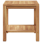 Coffee Table with Storage Brown 45 x 45 x 45 cm Solid Teak Wood 42002305