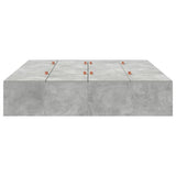 Storage Bed Frame Concrete Grey 160 x 200 cm Engineered Wood 3335392