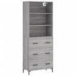Highboard Grey Sonoma 69.5x34x180 cm Engineered Wood 3189387