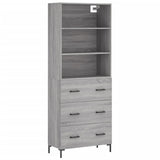 Highboard Grey Sonoma 69.5x34x180 cm Engineered Wood 3189387