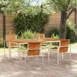Garden Dining Set 5 pcs Solid Wood Teak 3334825