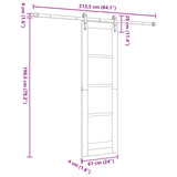 Sliding Door ORKDAL Natural 61 x 198.5 cm Solid Pine Wood 3445602