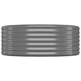 Garden Raised Bed Galvanised Steel 507x100x36 cm Grey 319009