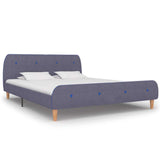 Bed Frame without Mattress Light Grey Fabric 150x200 cm King Size 281104