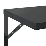 Wall Shelves 2 pcs 50x40 cm Black Stainless Steel 3214517