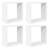 Wall Cube Shelves 4 pcs White 30x15x30 cm 806999