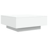 ZNTS Coffee Table with LED Lights White 80x80x31 cm 836588