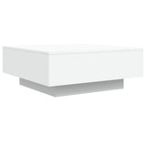 Coffee Table with LED Lights White 80x80x31 cm 836588