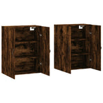 Wall Mounted Cabinets 2 pcs Smoked Oak Engineered Wood 3197894