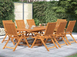 Garden Dining Set Natural Wood Tone Solid Acacia wood Large 3079640