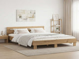 Bed Frame Artisan Oak 135 x 190 cm Engineered Wood 3446595