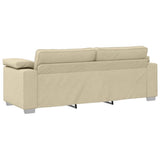Sofa Cream 219 x 77 x 82 cm Fabric 4105244