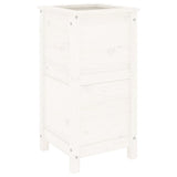 Garden Planter White 40x40x78 cm Solid Wood Pine 825276