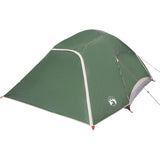 ZNTS Camping Tent Dome 4-Person Green Waterproof 94719