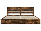 Storage Bed with Drawer Smoked Oak 180 x 200 cm Engineered Wood 3411881