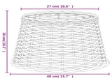Lamp Shade Brown 40x26 cm Wicker 364393