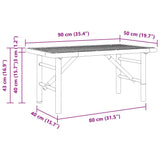 Coffee Table Brown 90 x 50 x 43 cm Bamboo 4106593