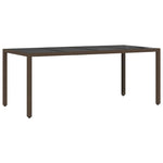 Garden Dining Set 7 pcs Brown Poly rattan 3334867
