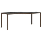 Garden Dining Set 7 pcs Brown Poly rattan 3334867