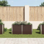 Garden Raised Bed Brown 160x40x77 cm Galvanised Steel 45717