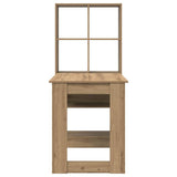 Desk with Shelf Artisan Oak 122 x 67 x 145 cm Engineered Wood 3337264